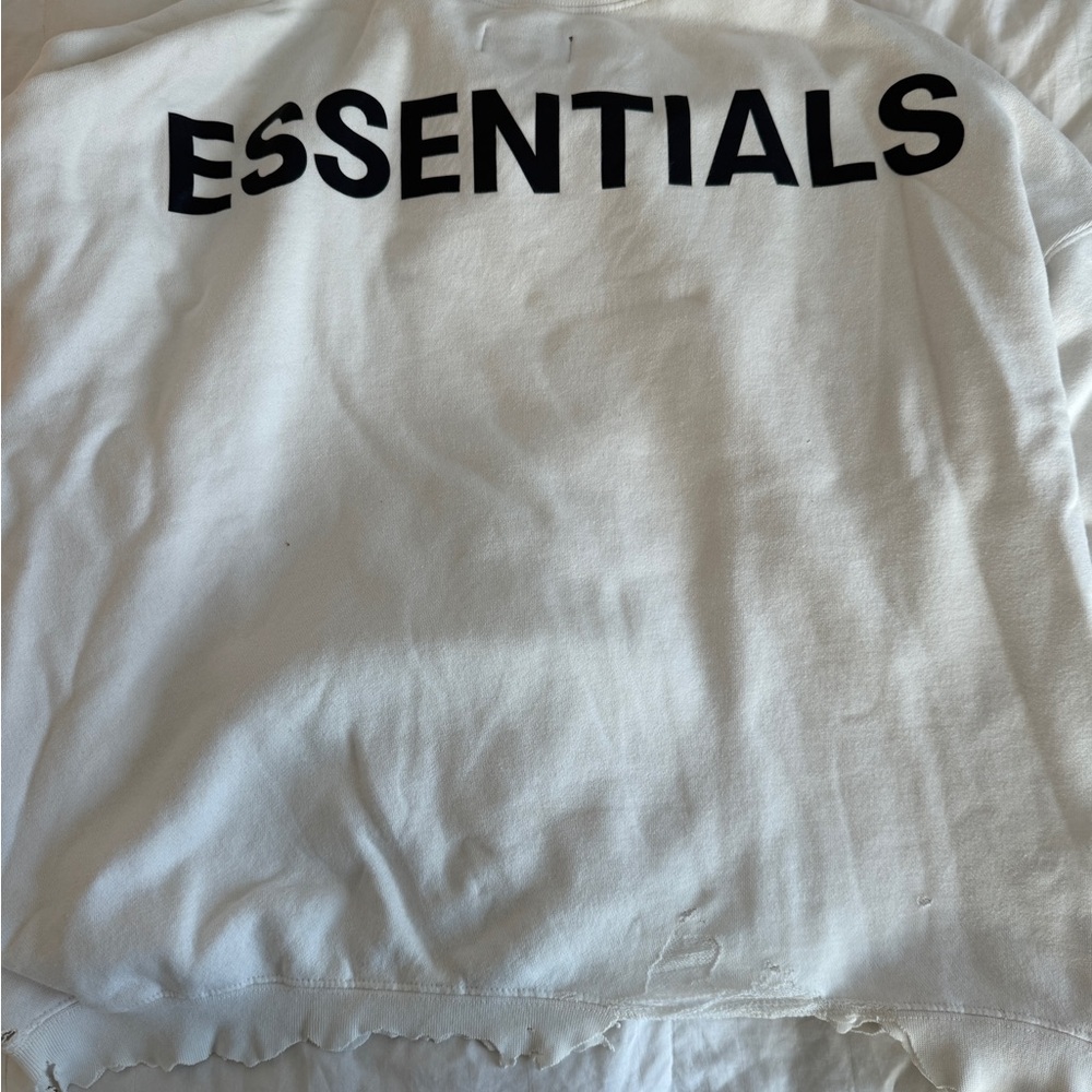 Essentials White Sweatshirt